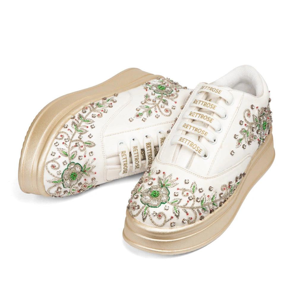 The Elysia Luxury Enchanted Vine Embellished Trainer