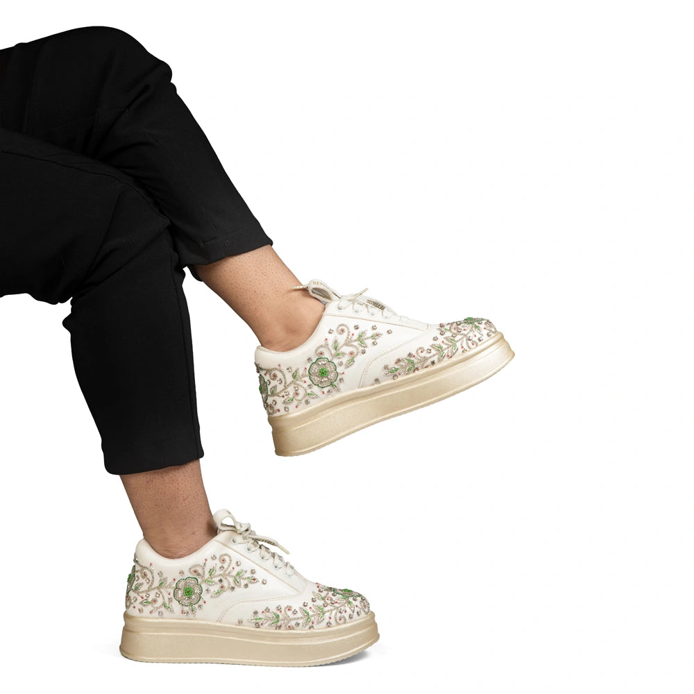 The Elysia Luxury Enchanted Vine Embellished Trainer