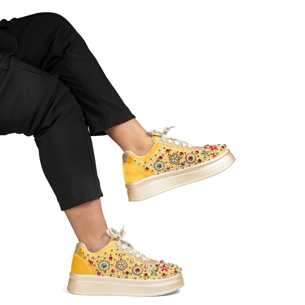 The Empress Luxury Gemstone Reverie Embellished Trainer