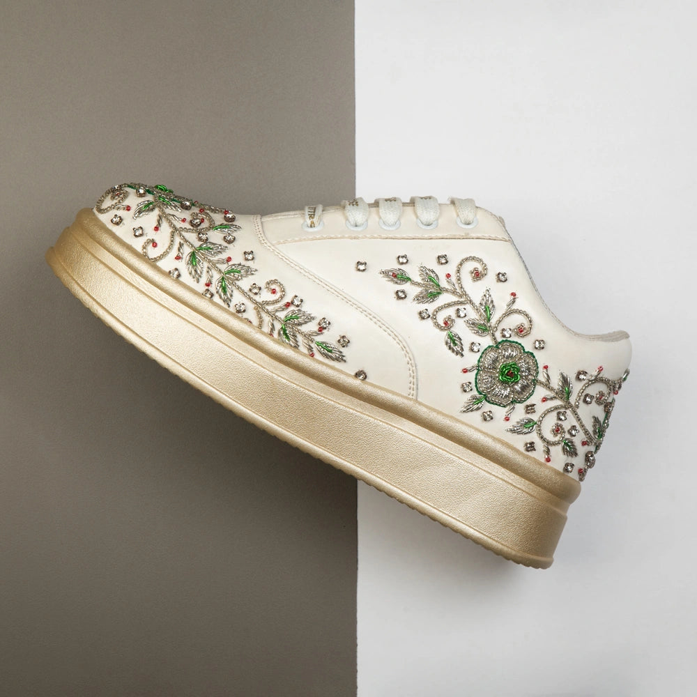 The Elysia Luxury Enchanted Vine Embellished Trainer