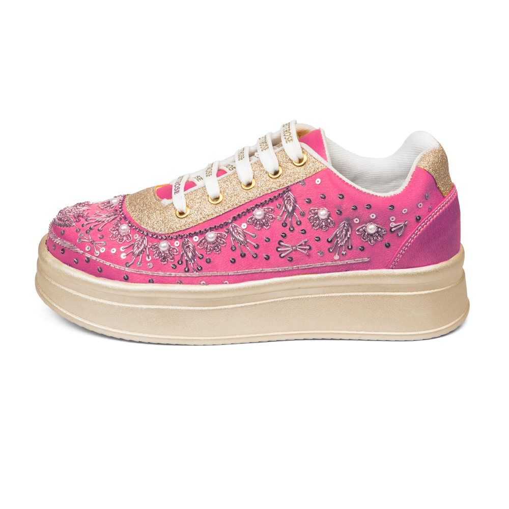 The Valeria Luxury Regal Aurora Embellished Trainer