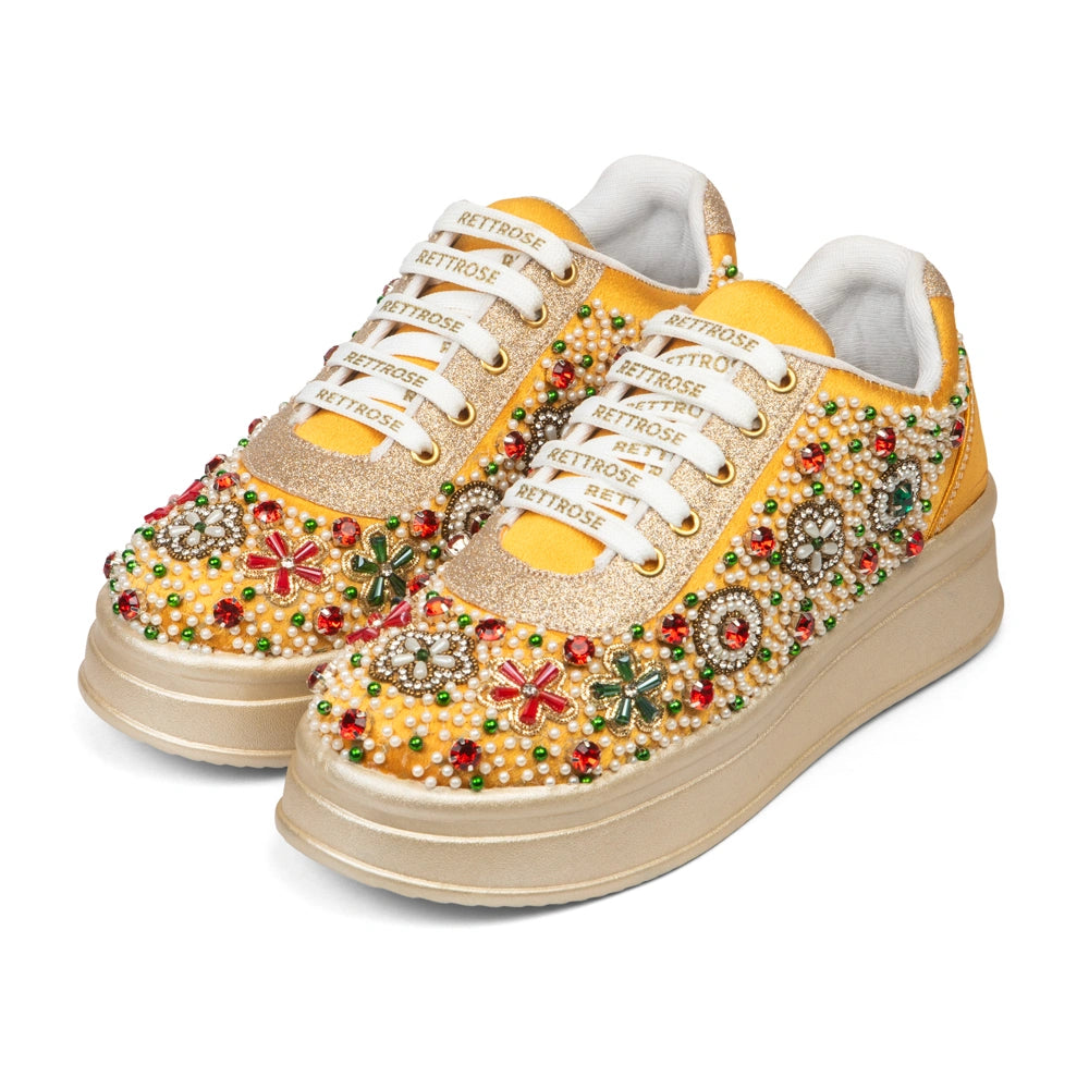 The Empress Luxury Gemstone Reverie Embellished Trainer