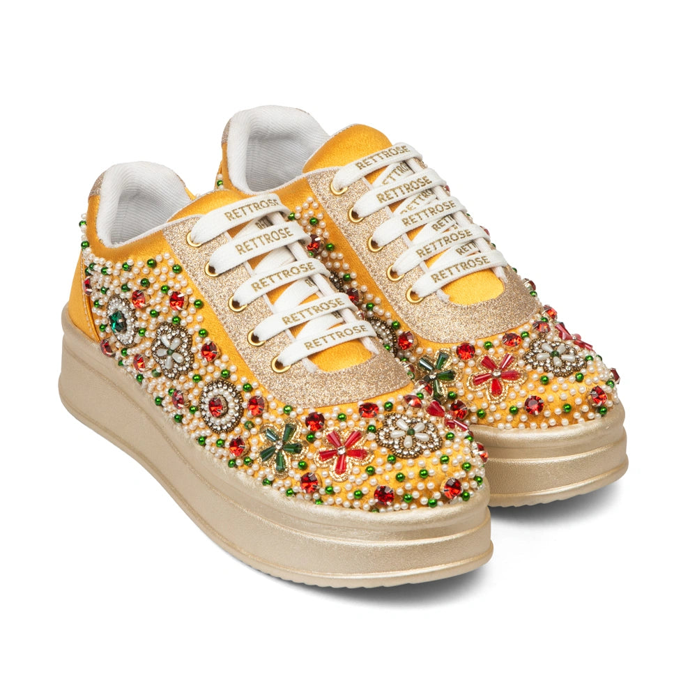 The Empress Luxury Gemstone Reverie Embellished Trainer