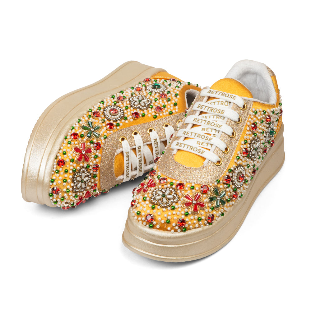 The Empress Luxury Gemstone Reverie Embellished Trainer