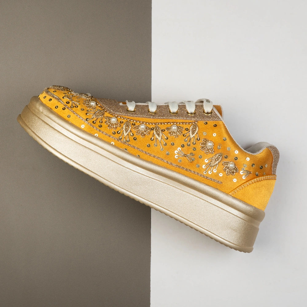 The Valeria Luxury Regal Aurora Embellished Trainer