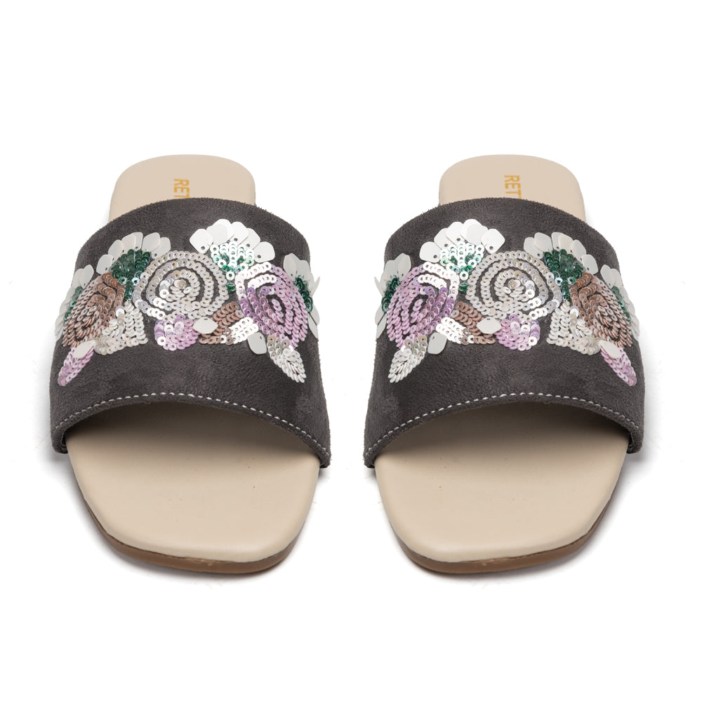 Gulrukh Embellished Flat Sandals