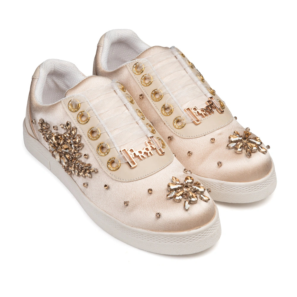 The Giselle Luxury Rose Pink Embellished Trainer