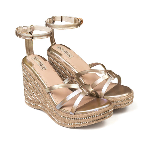 The Alani Nude Hand Embellished Luxury Wedge Shoe