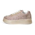 The Opaline Luxury Pearl Lace Embellished Trainer