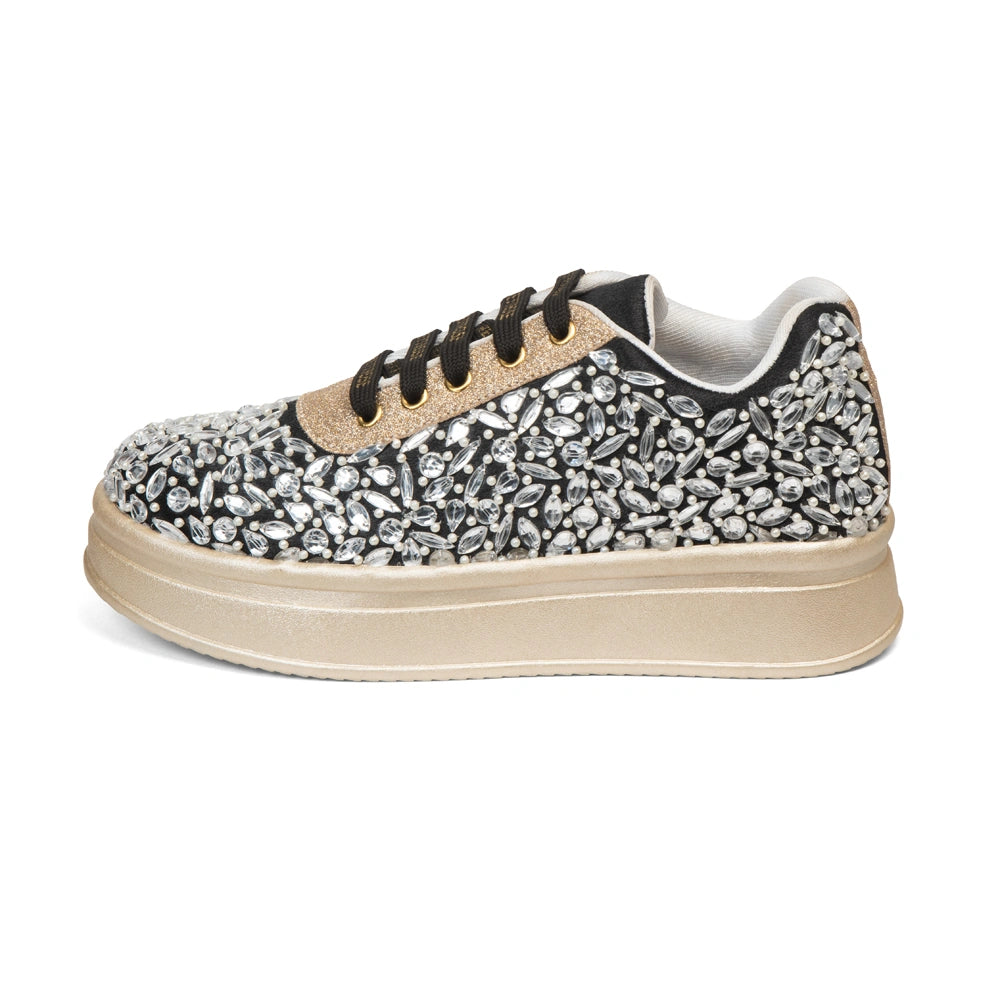 The Majestic Luxury Radiant Crystal Embellished Trainer