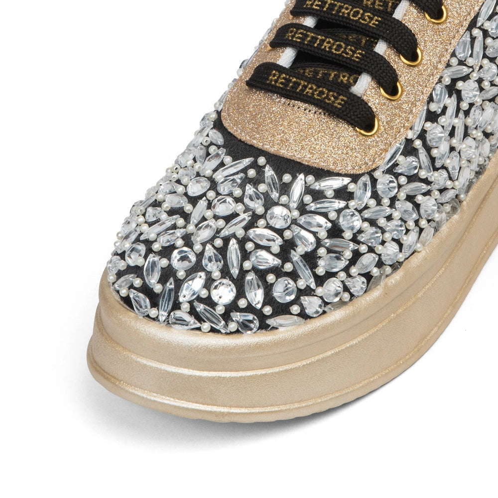 The Majestic Luxury Radiant Crystal Embellished Trainer