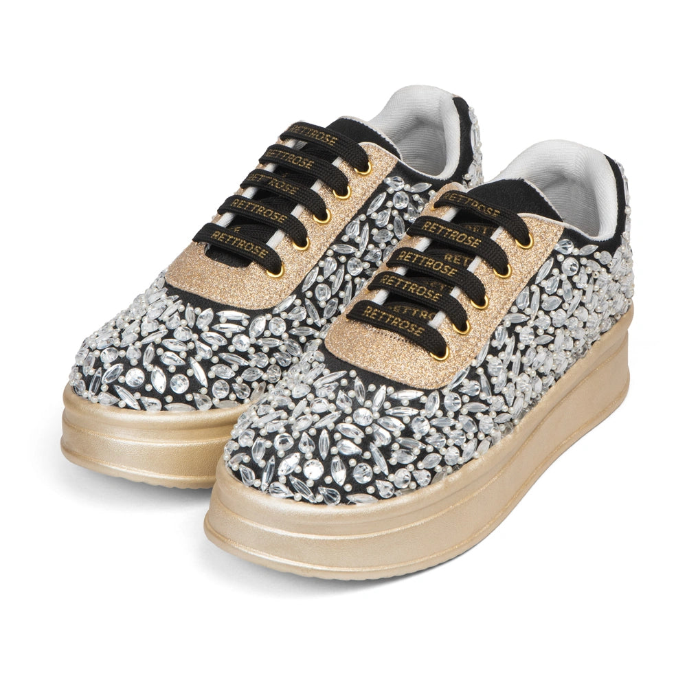 The Majestic Luxury Radiant Crystal Embellished Trainer