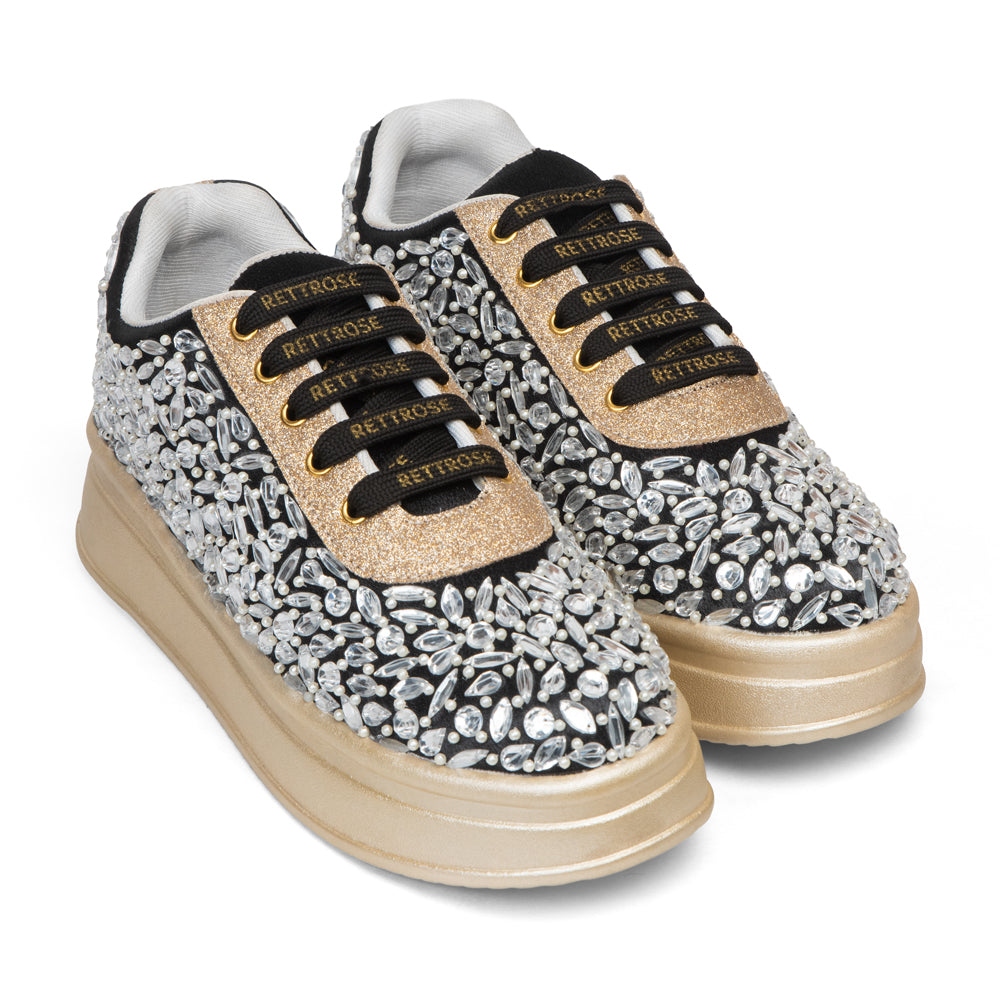 The Majestic Luxury Radiant Crystal Embellished Trainer