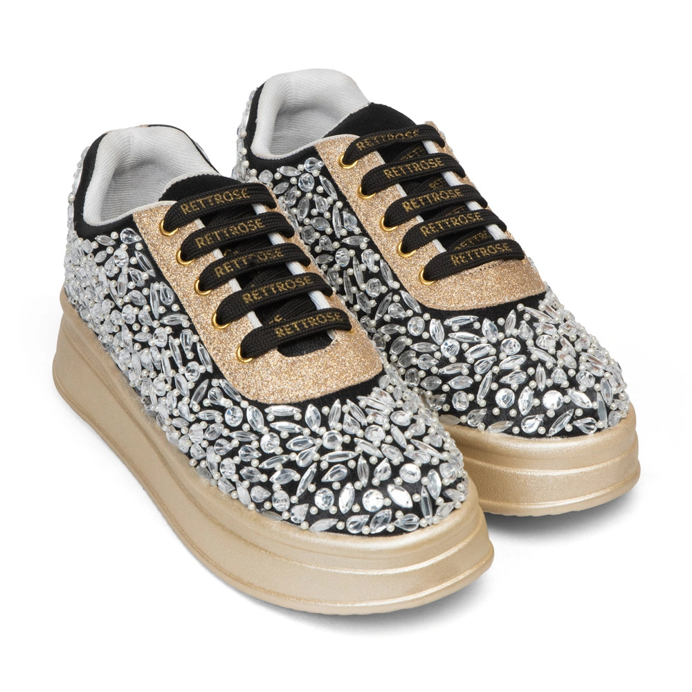 The Majestic Luxury Radiant Crystal Embellished Trainer