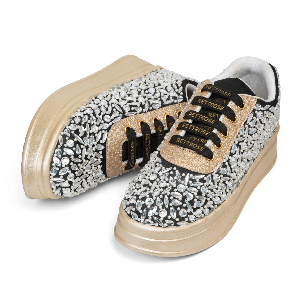 The Majestic Luxury Radiant Crystal Embellished Trainer