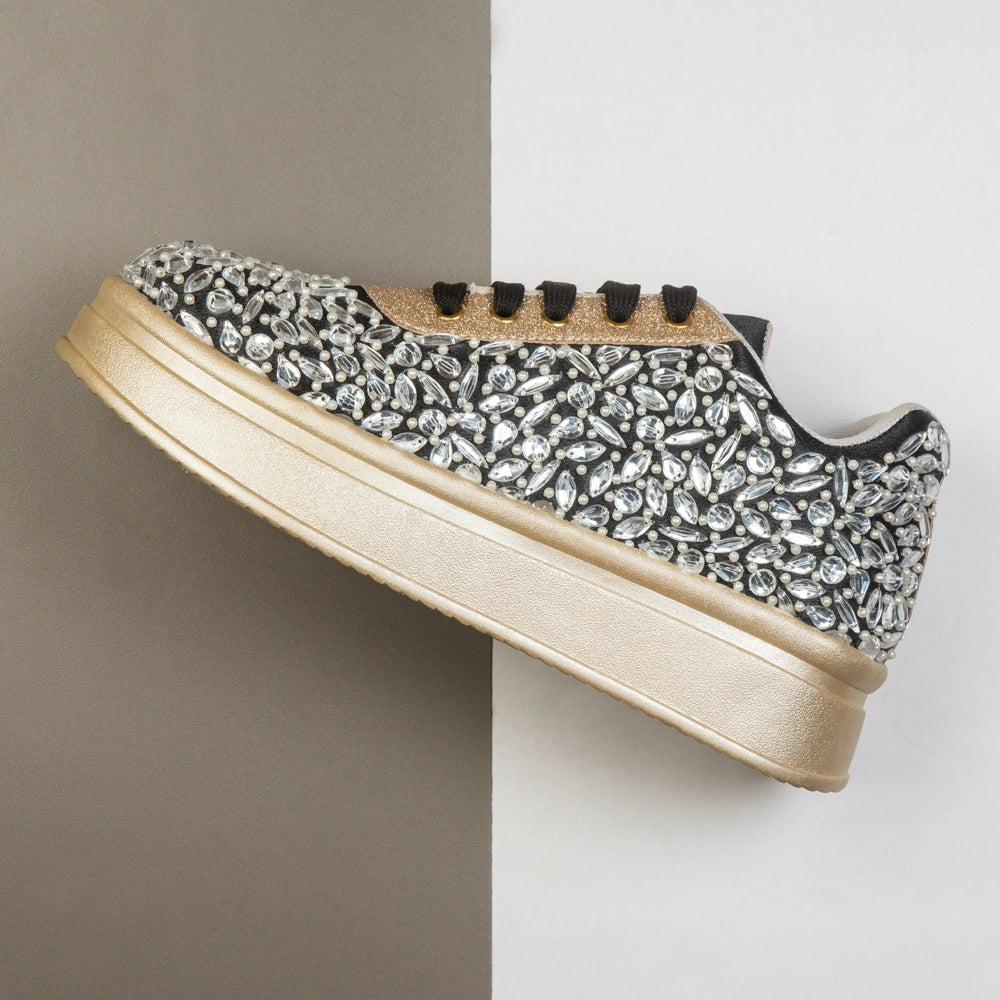 The Majestic Luxury Radiant Crystal Embellished Trainer