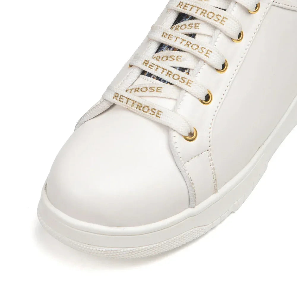 The Desert Horizon White Blue Luxury Embellished Casual Sneaker