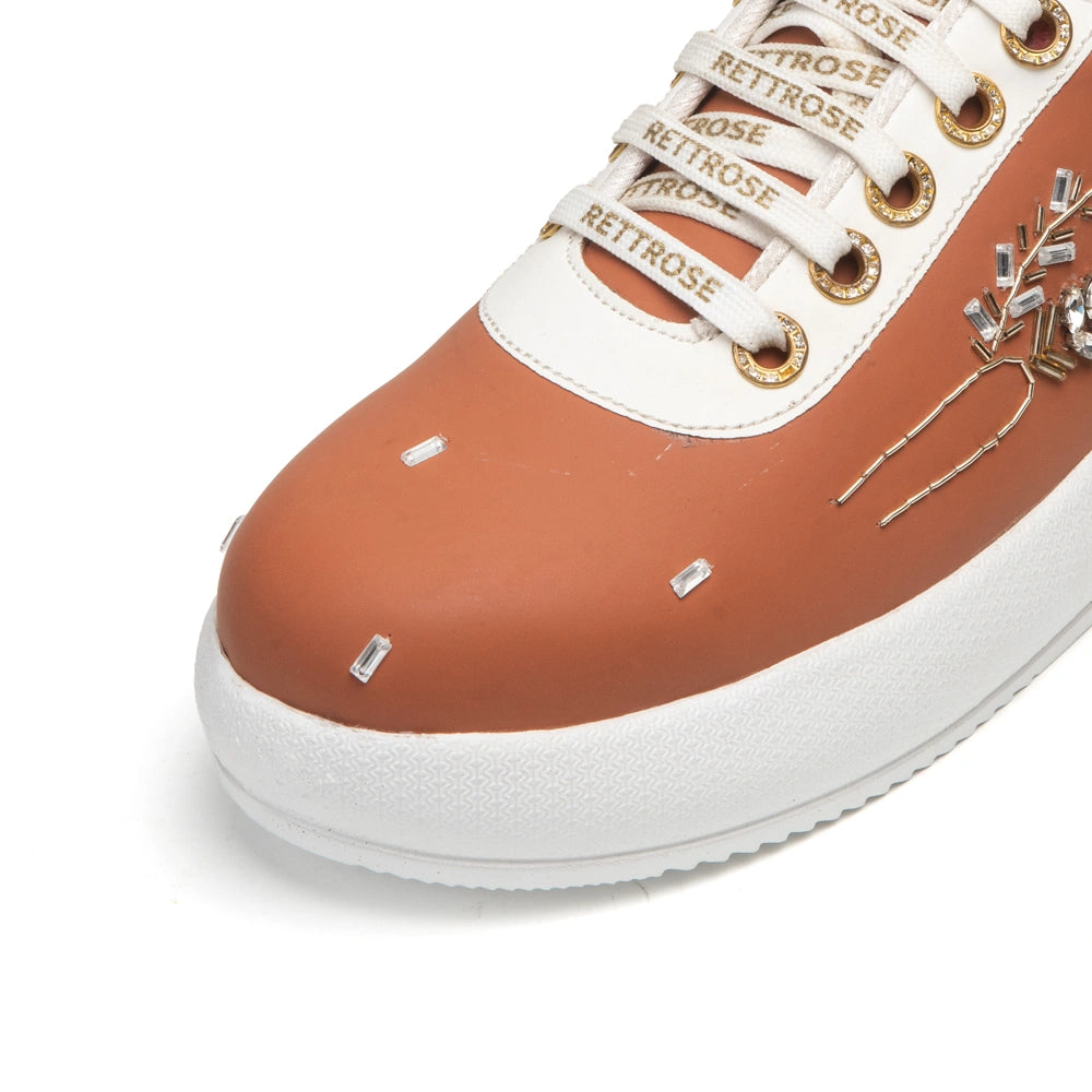 The Freya Luxury Amber Harvest Embellished Trainer