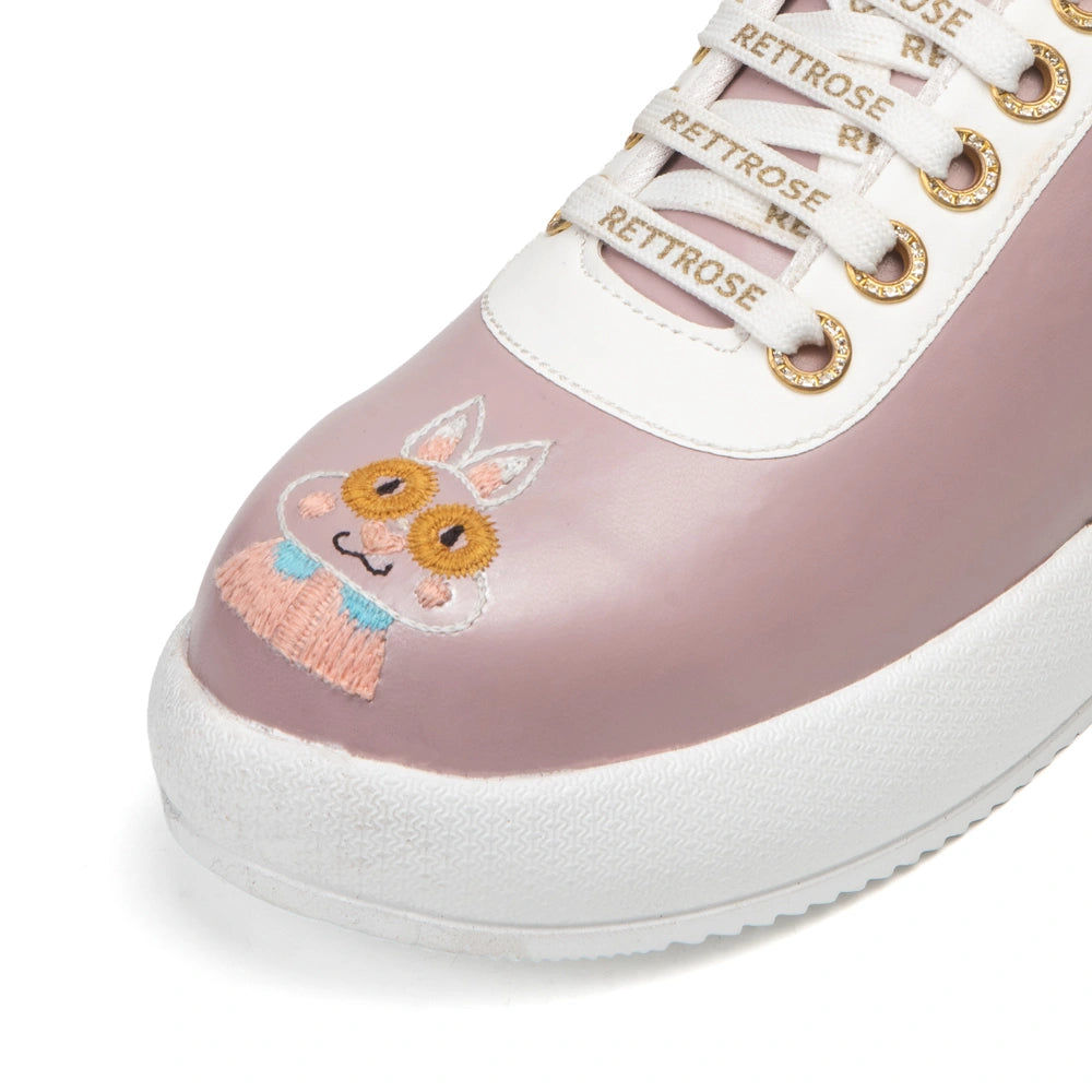 The Elara Luxury Dusty Orchid Embellished Trainer