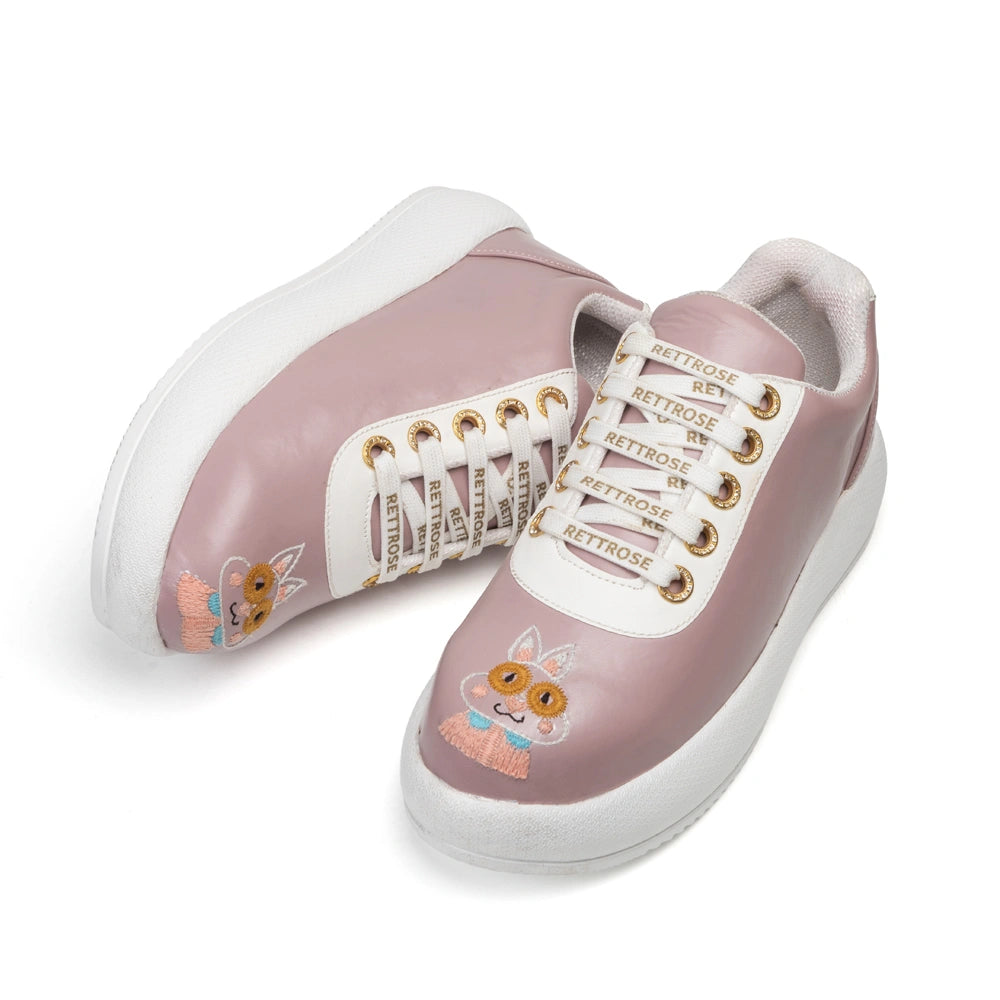 The Elara Luxury Dusty Orchid Embellished Trainer