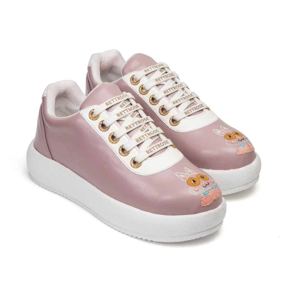 The Elara Luxury Dusty Orchid Embellished Trainer