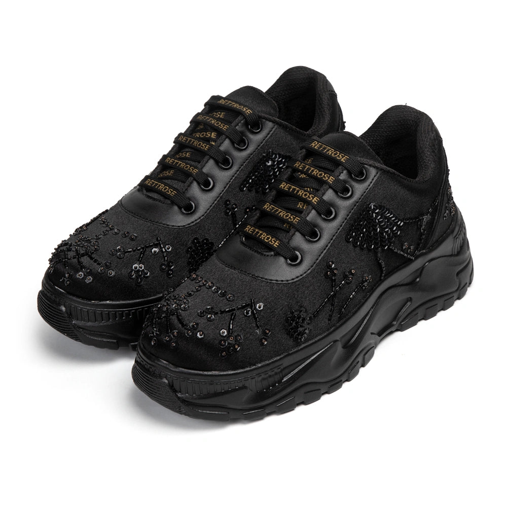 The Evana Luxury Twilight Bloom Embellished Trainer