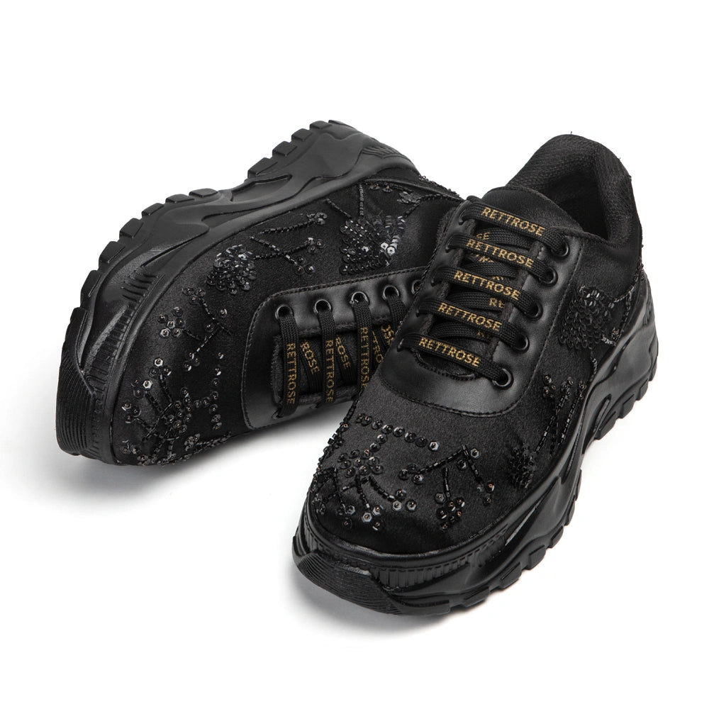 The Evana Luxury Twilight Bloom Embellished Trainer