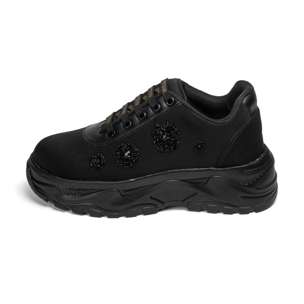 The Meliora Luxury Sequin Dot Embellished Trainer