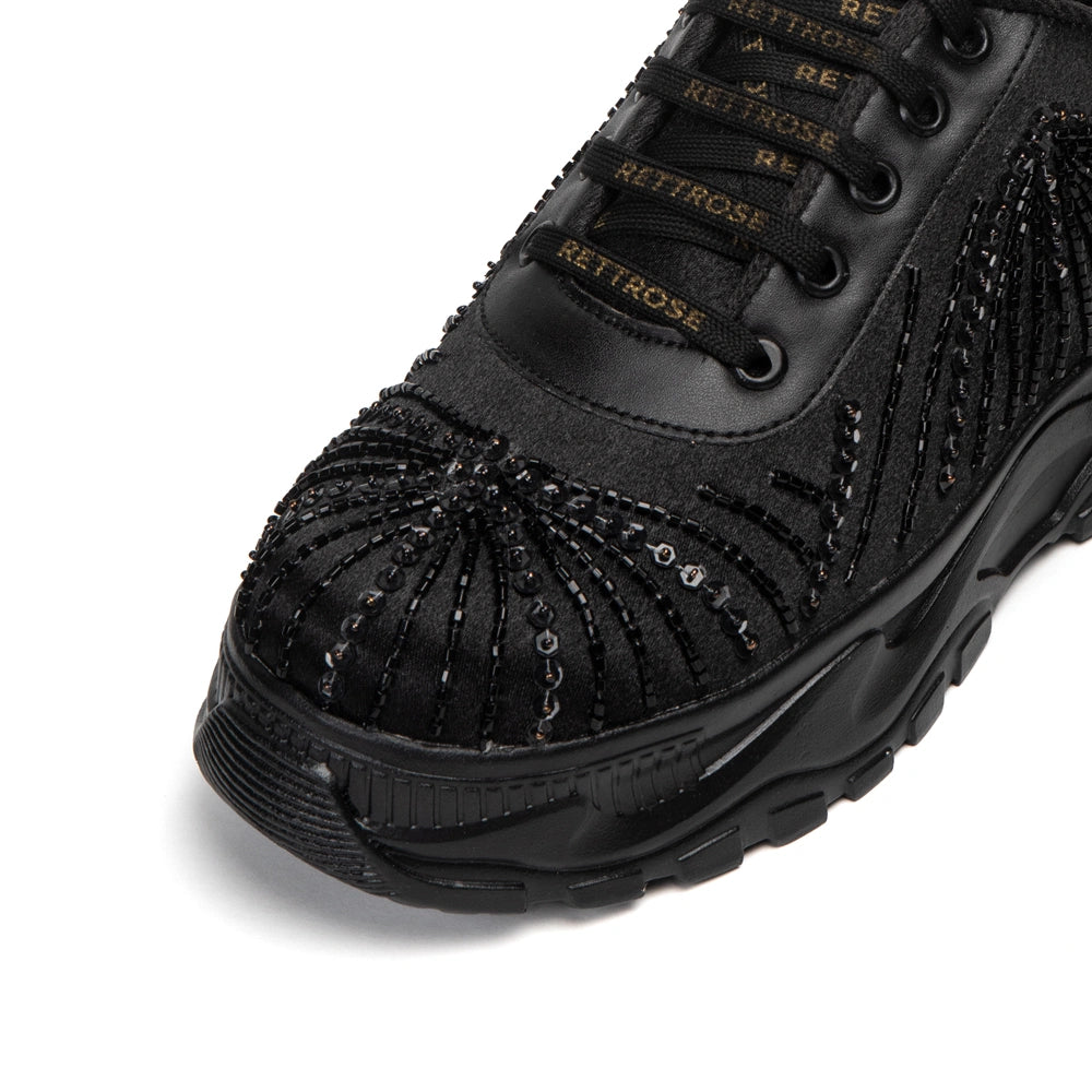 The Solena Luxury Starburst Sequin Embellished Trainer