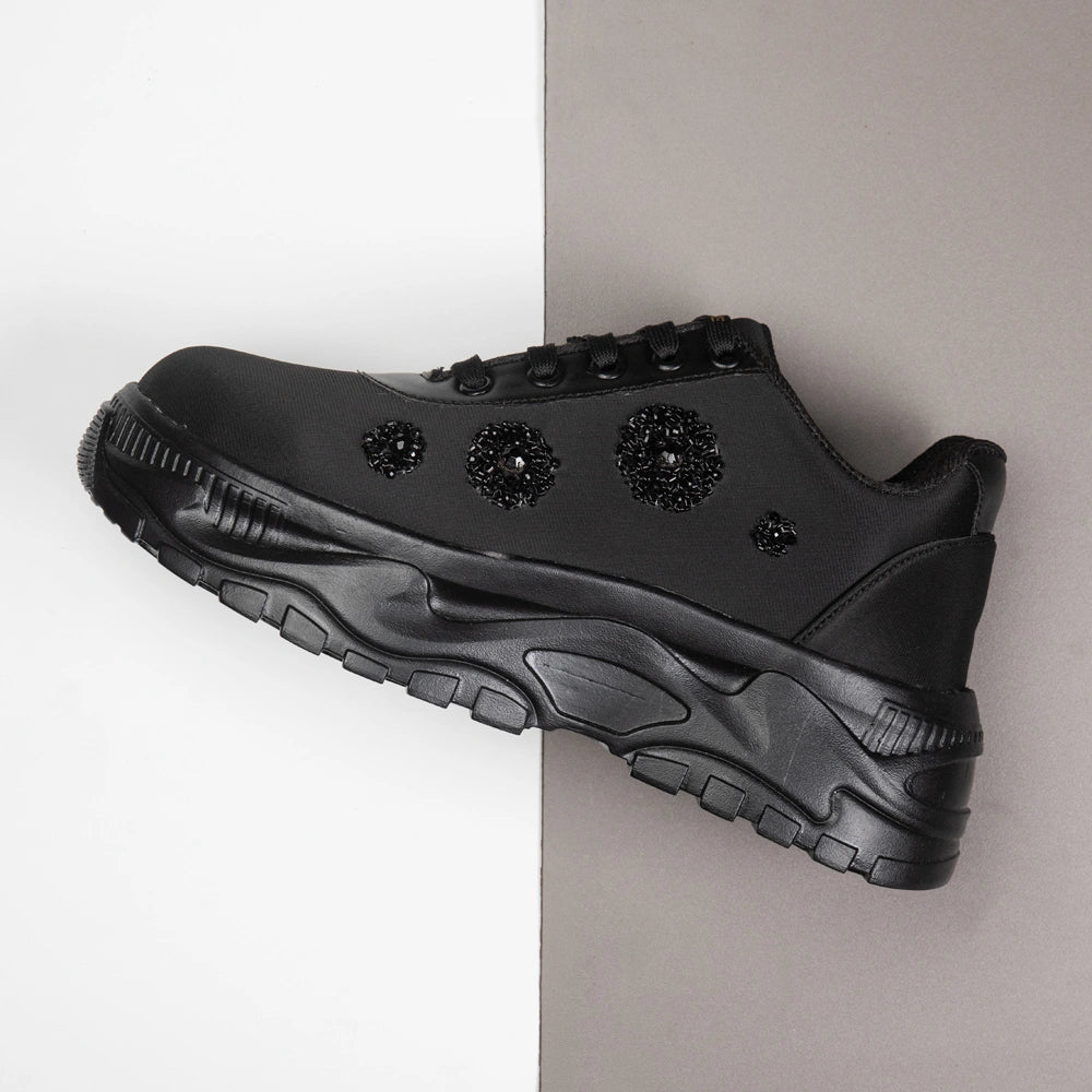 The Meliora Luxury Sequin Dot Embellished Trainer