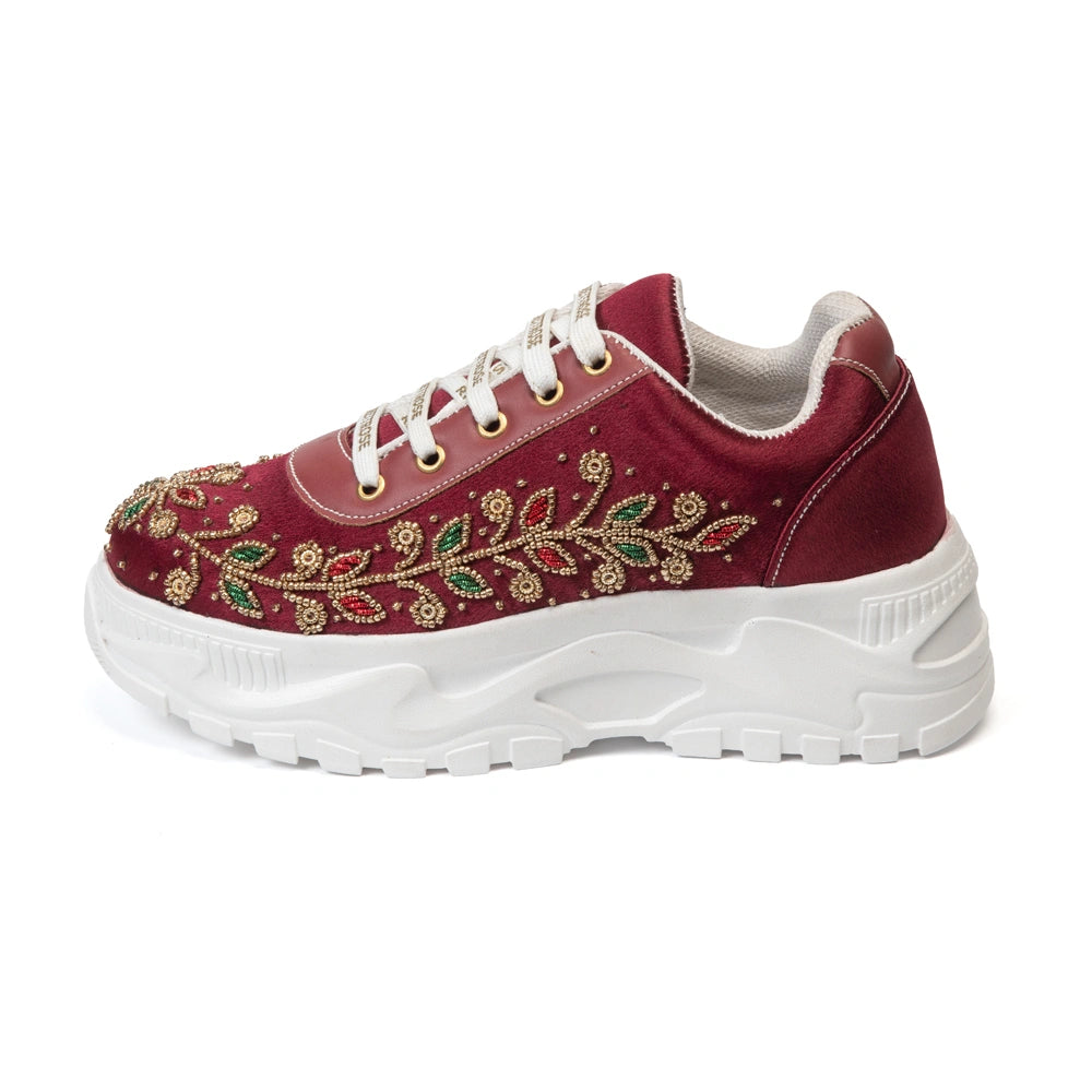 The Mirabelle Luxury Majestic Vine Embellished Trainer