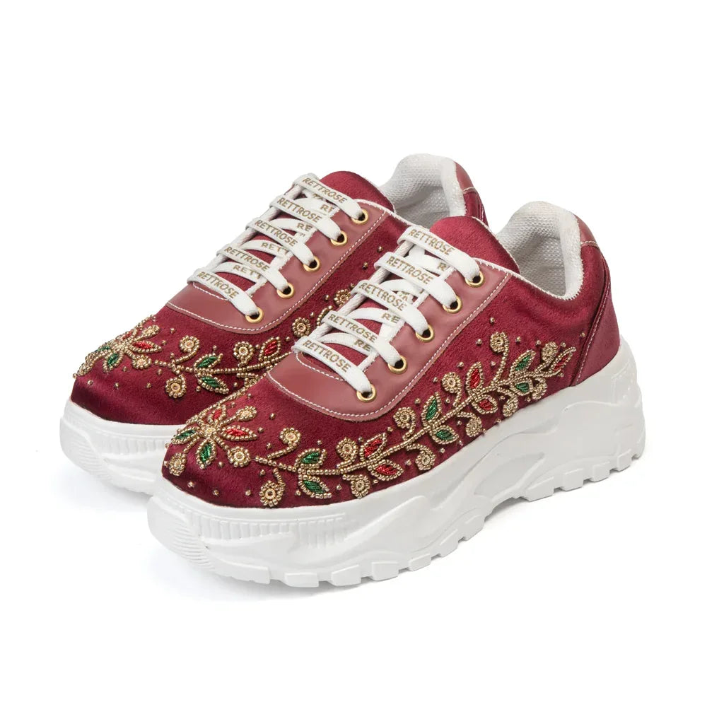 The Mirabelle Luxury Majestic Vine Embellished Trainer