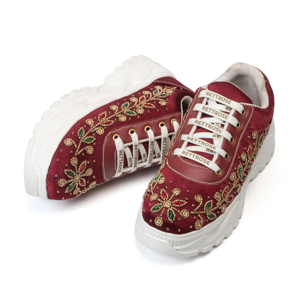 The Mirabelle Luxury Majestic Vine Embellished Trainer