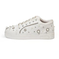 The Nova White Luxury Embellished Trainer