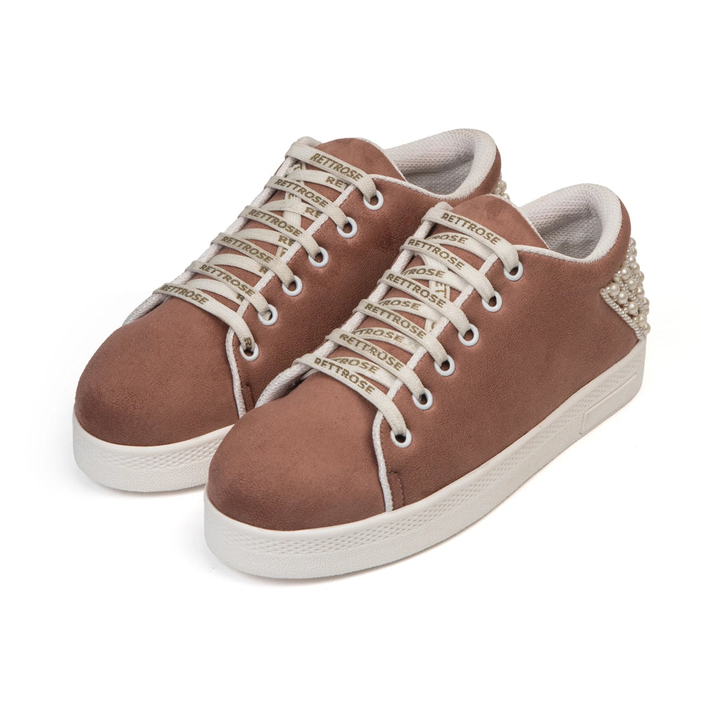 The Elena Desert Storm Luxury Embellished Trainer