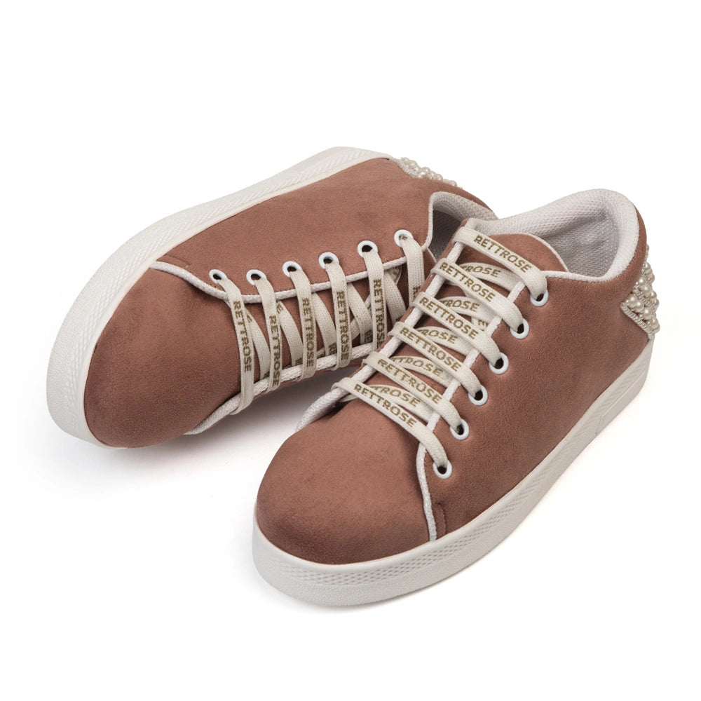 The Elena Desert Storm Luxury Embellished Trainer