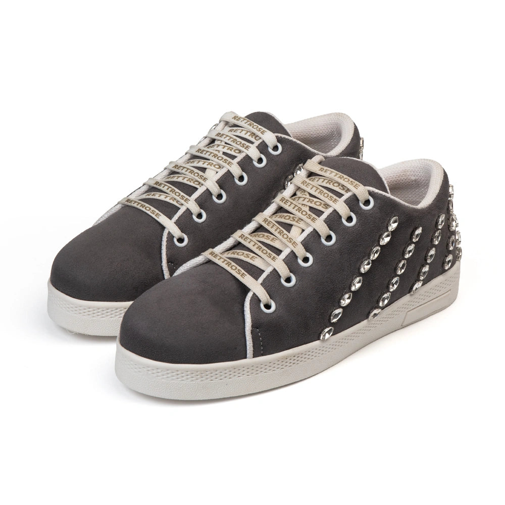 The Ivy Grey Luxury Embellished Trainer
