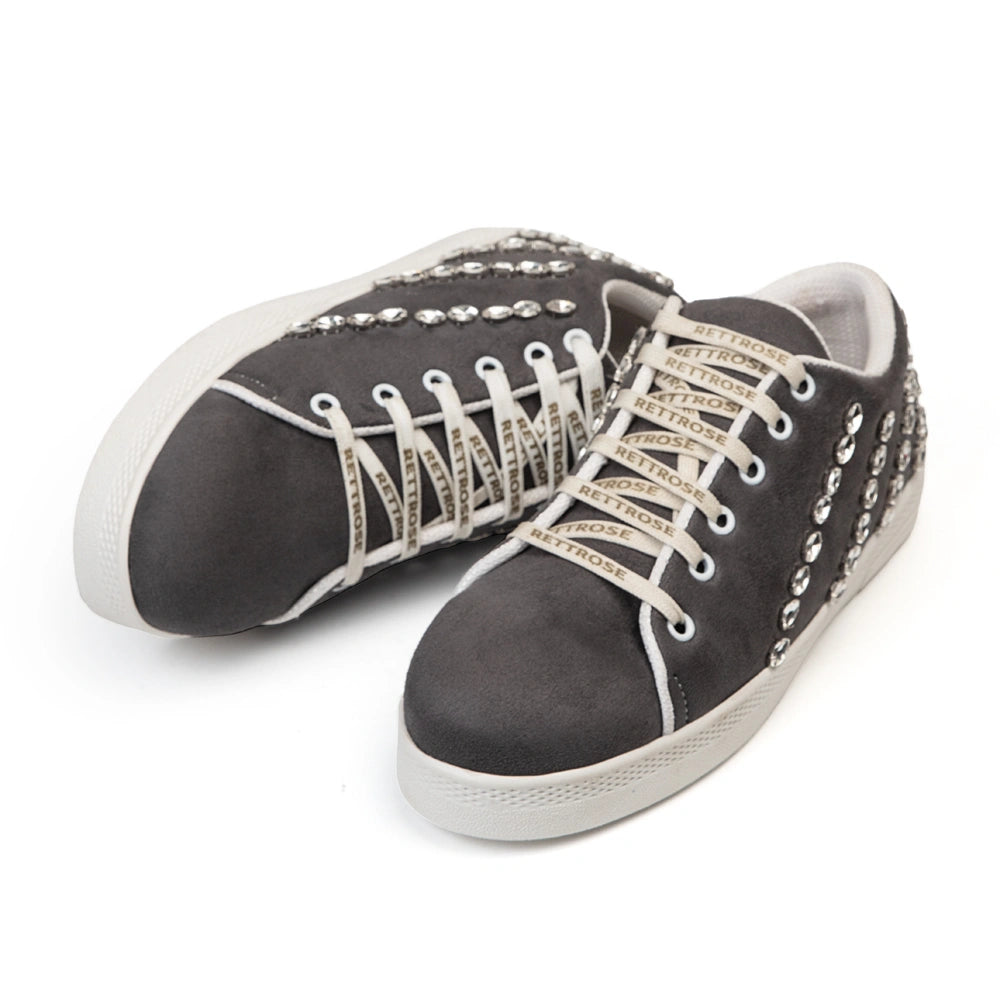 The Ivy Grey Luxury Embellished Trainer