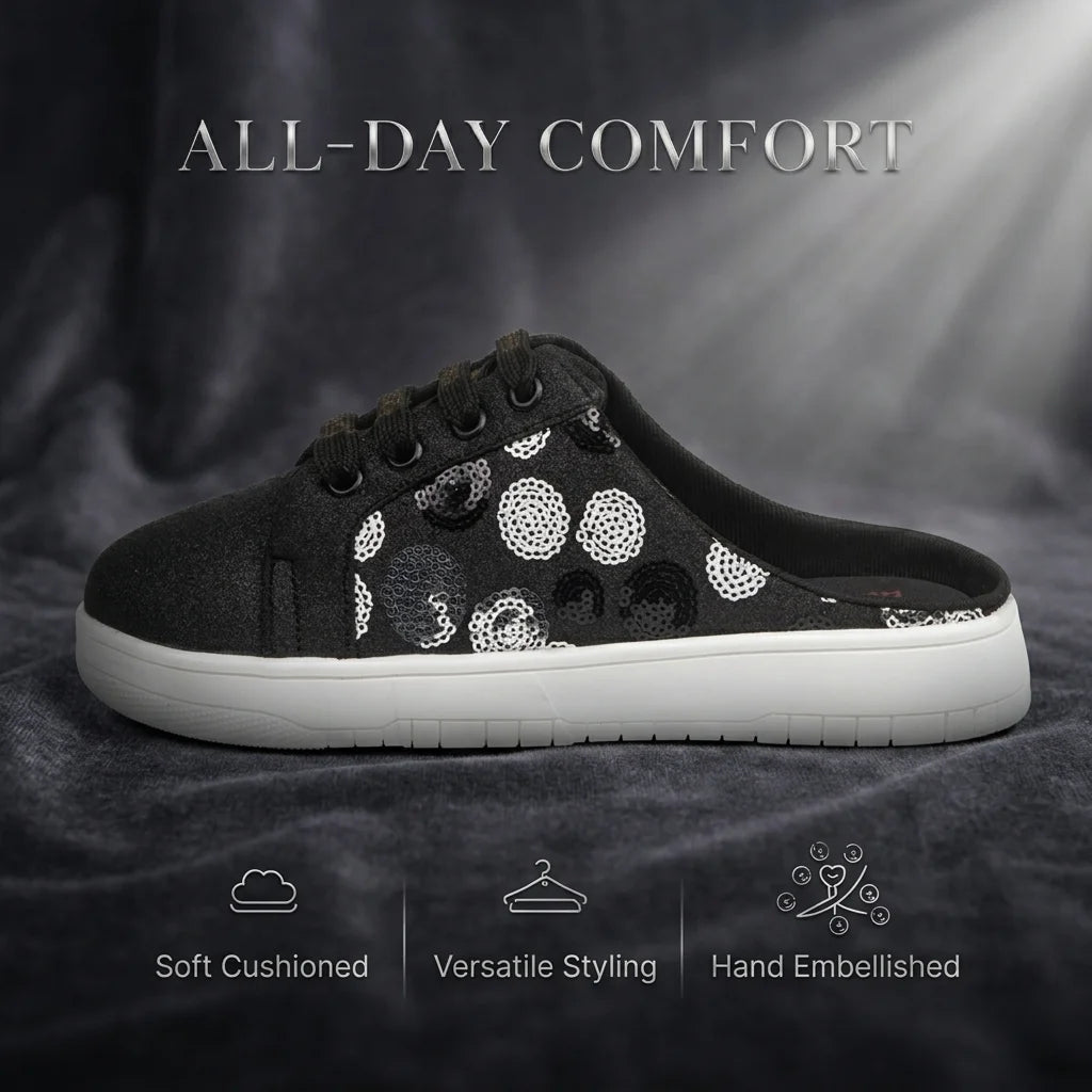 The Eclipse Spark Luxury Embellished Slide Sneakers