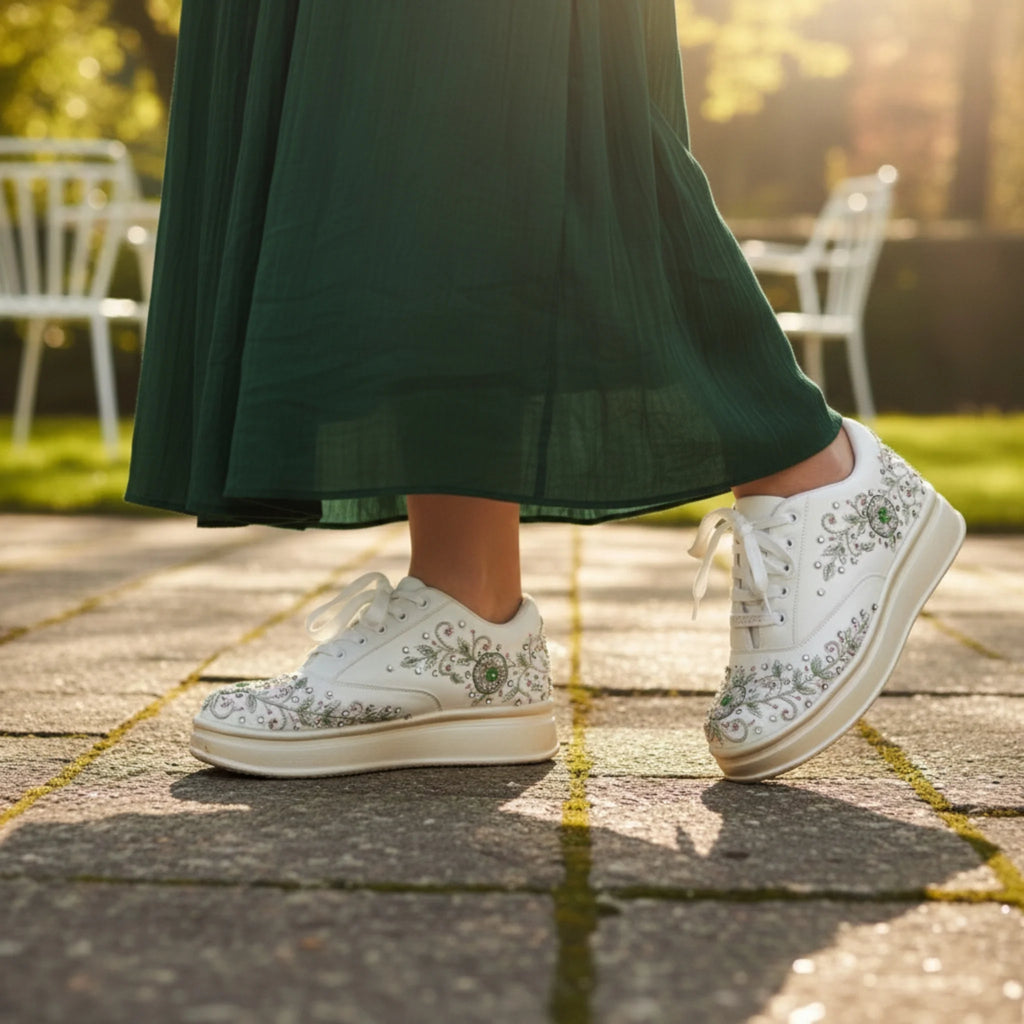 The Elysia Luxury Enchanted Vine Embellished Trainer