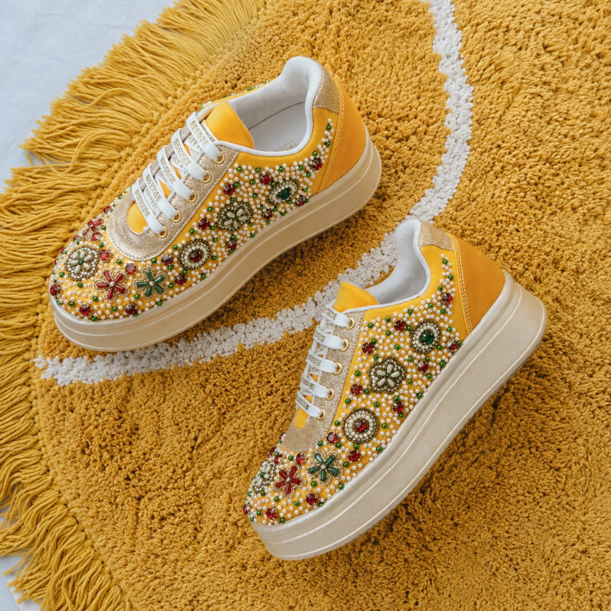 The Empress Luxury Gemstone Reverie Embellished Trainer