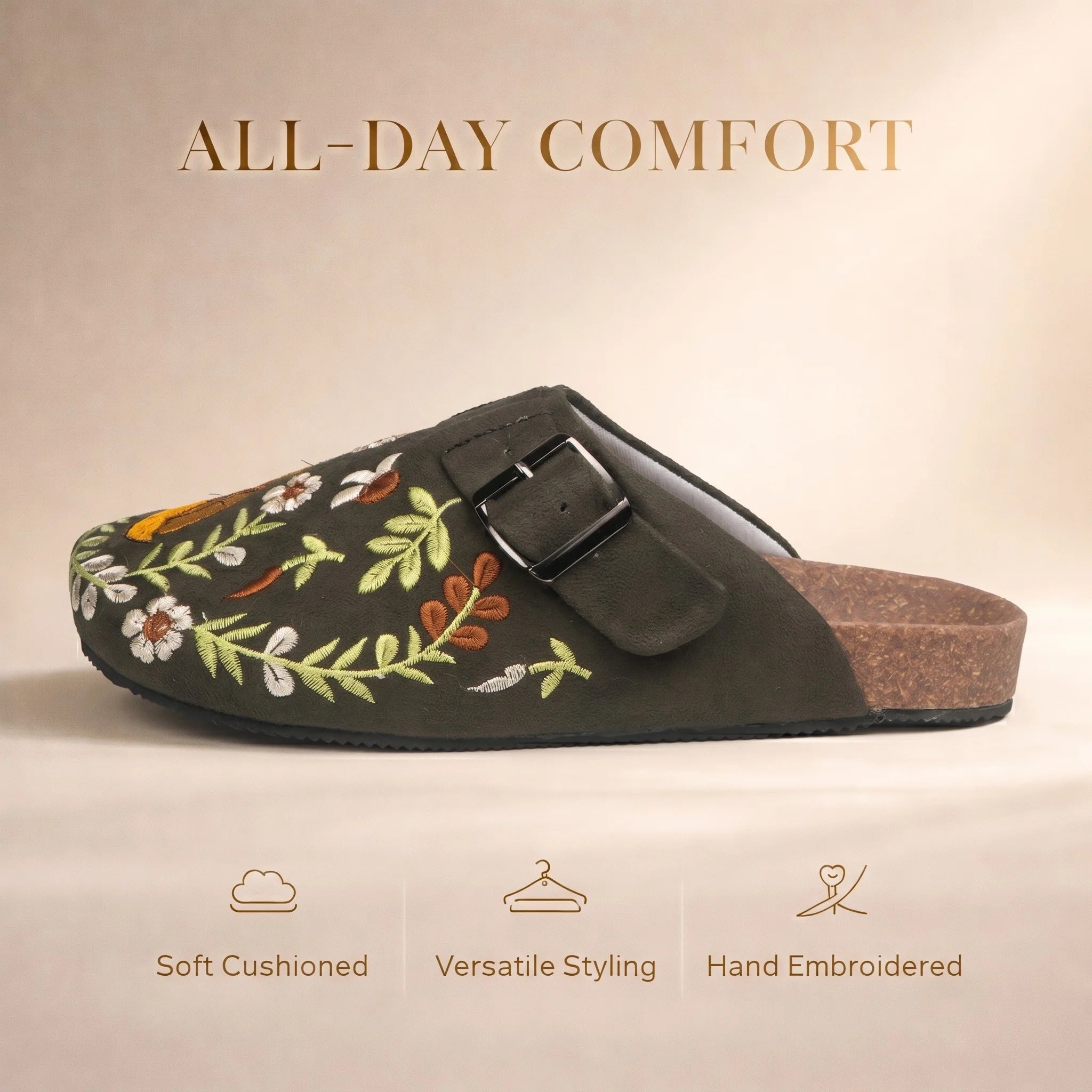The Wildflower Fox Luxury Embellished Slides