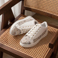 The Mosaic Rose White Gray Luxury Embellished Casual Sneaker