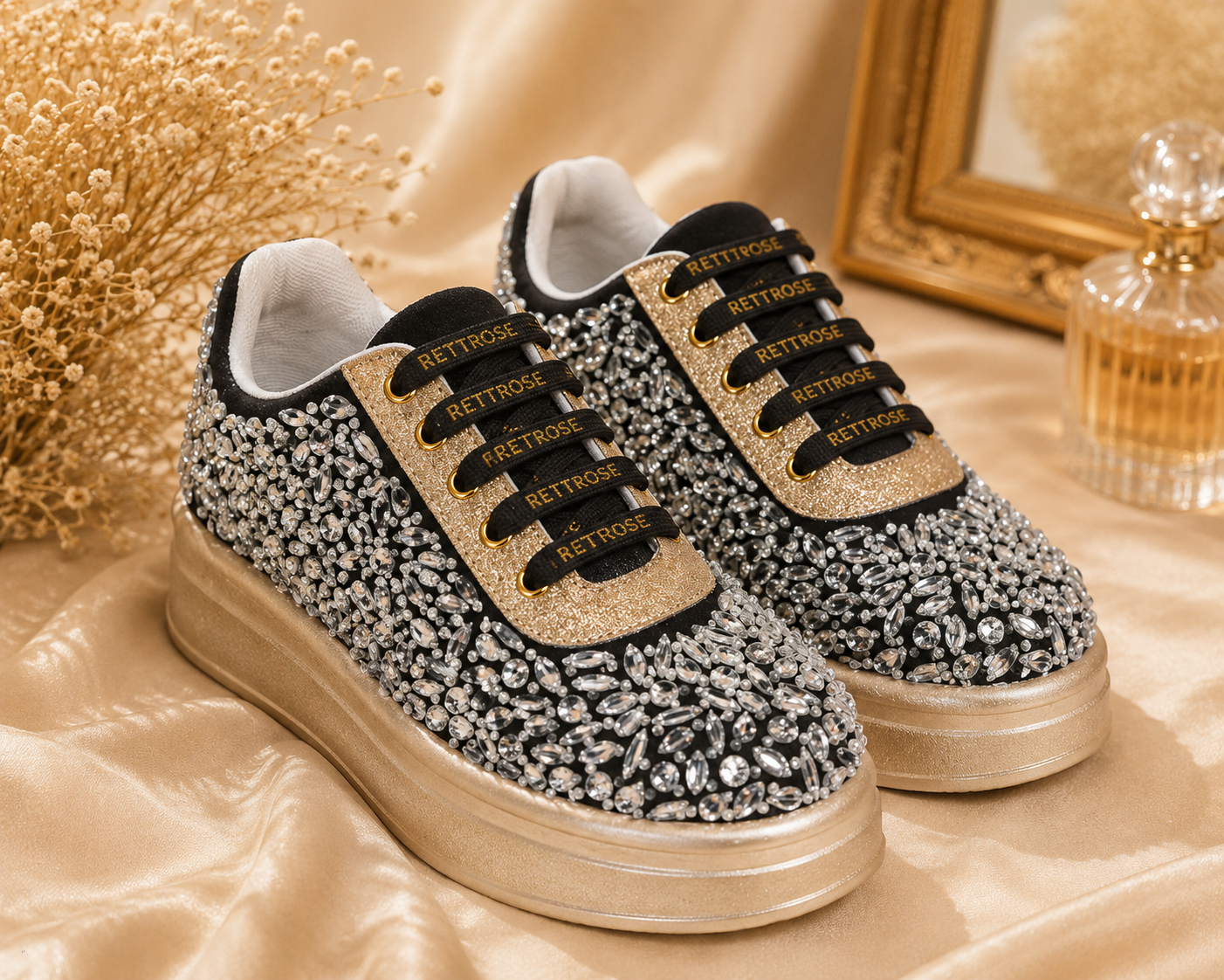 The Majestic Luxury Radiant Crystal Embellished Trainer