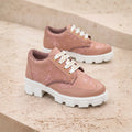 The Rose Blush Peach Luxury Embellished Casual Sneaker