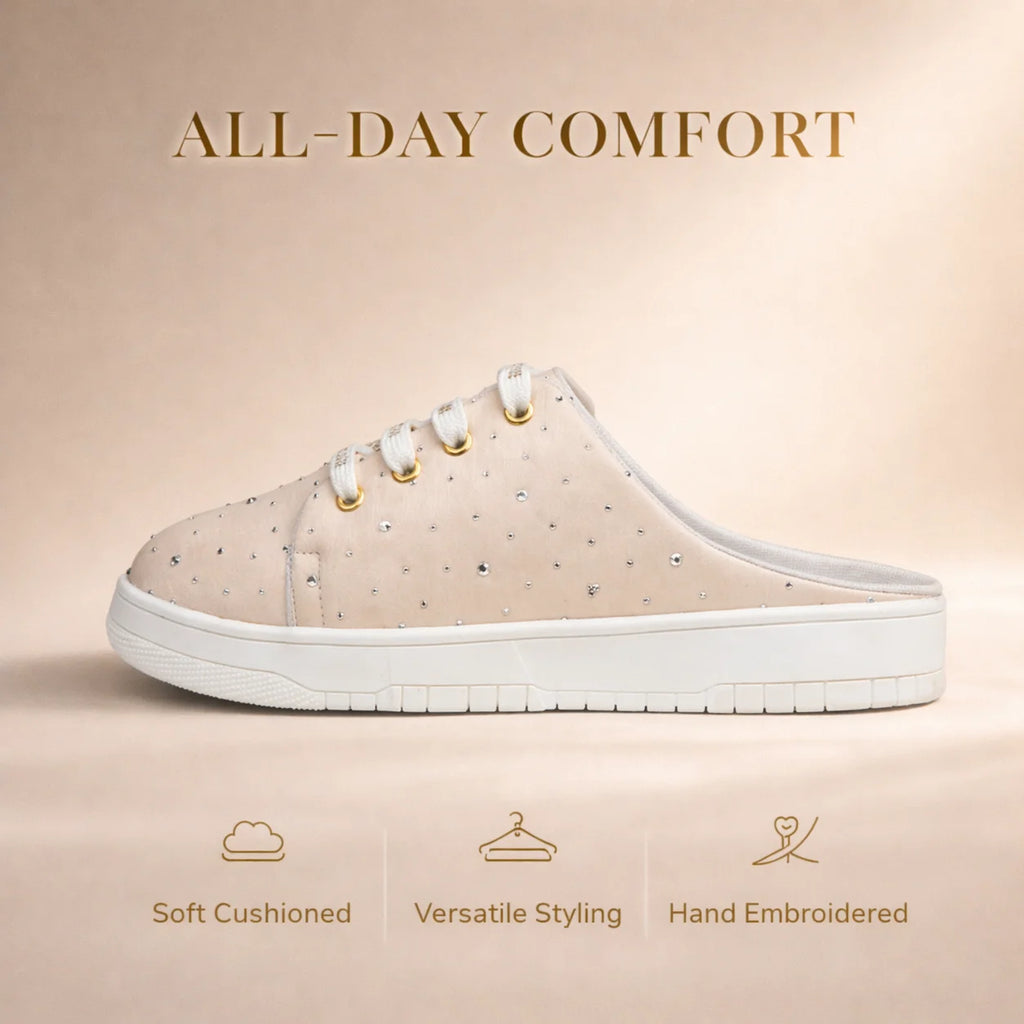 The Starlight Glimmer Luxury Embellished Slide Sneakers