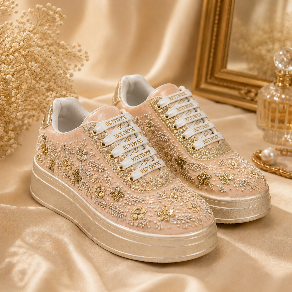 The Duchess Luxury Crimson Royale Embellished Trainer