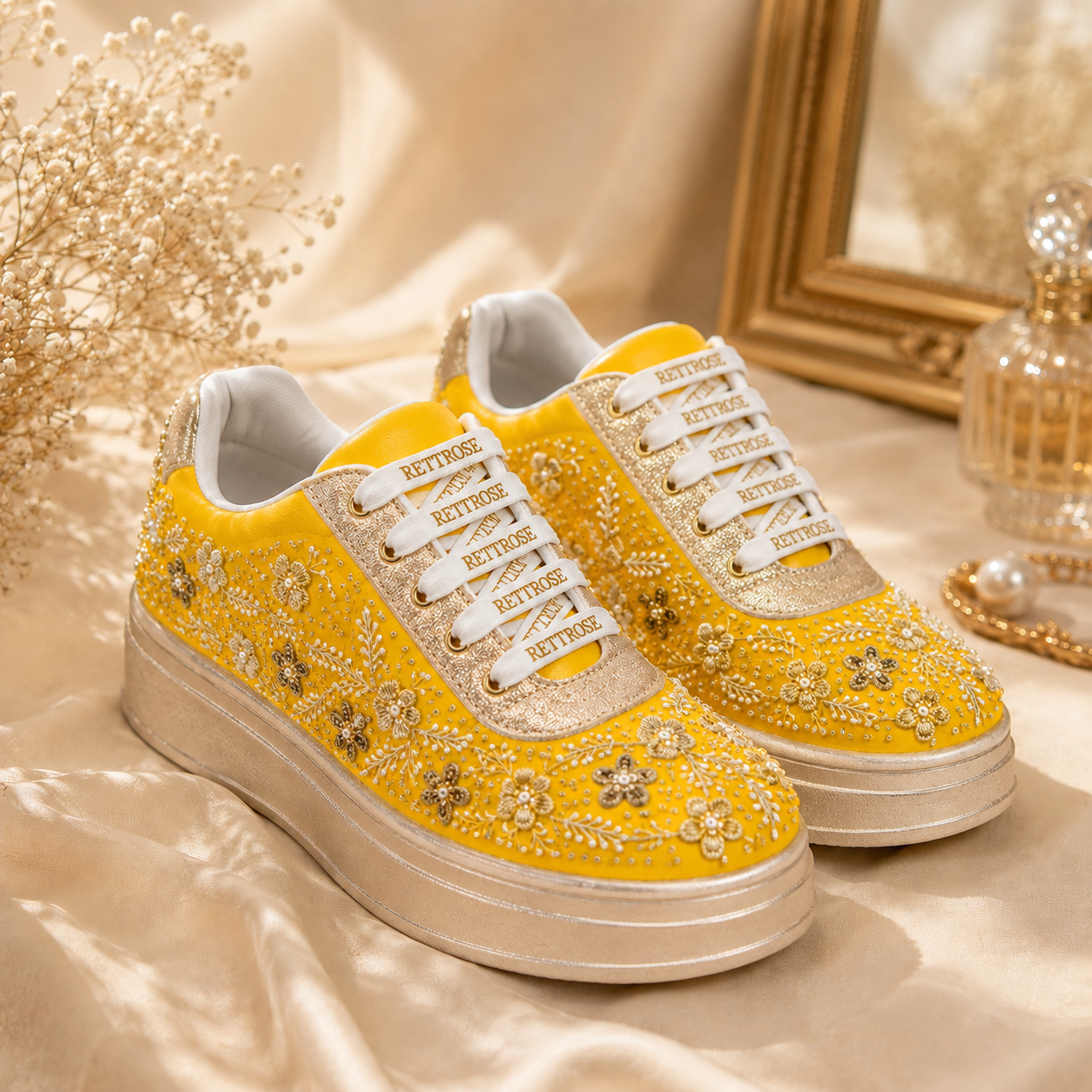 The Duchess Luxury Crimson Royale Embellished Trainer