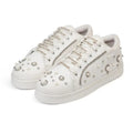 The Nova White Luxury Embellished Trainer