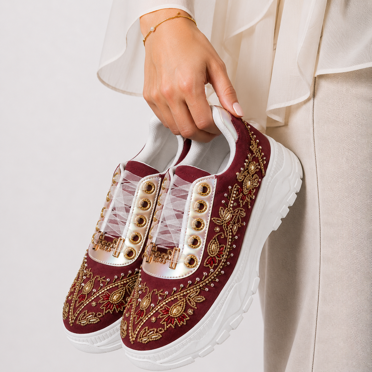 Ruhina Embellished Sneakers